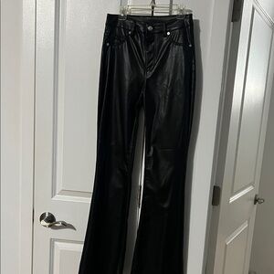 Faux leather pants